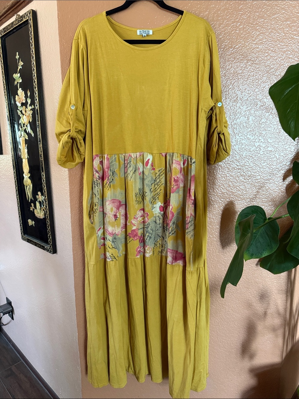 XL 3 tiers maxi dress w/ pockets